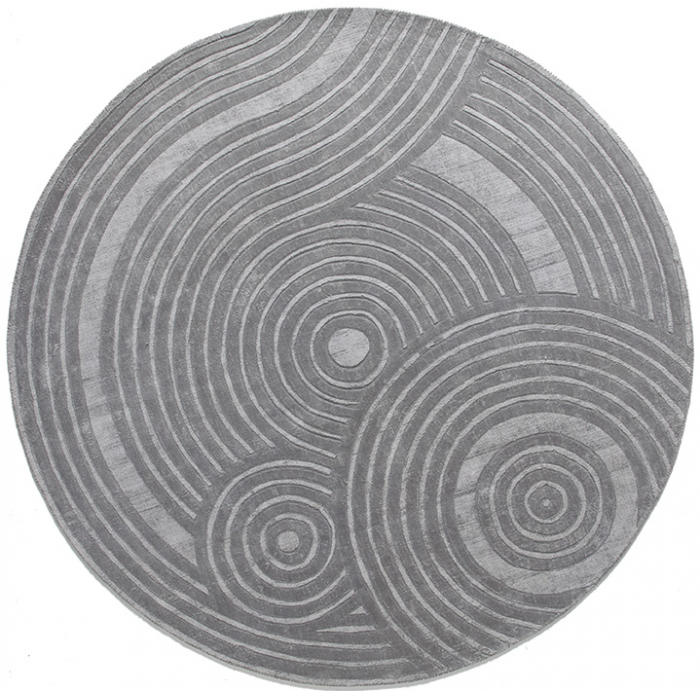 Designer Grey Rug ☞ Size: 6' 7" x 10' (200 x 300 cm)