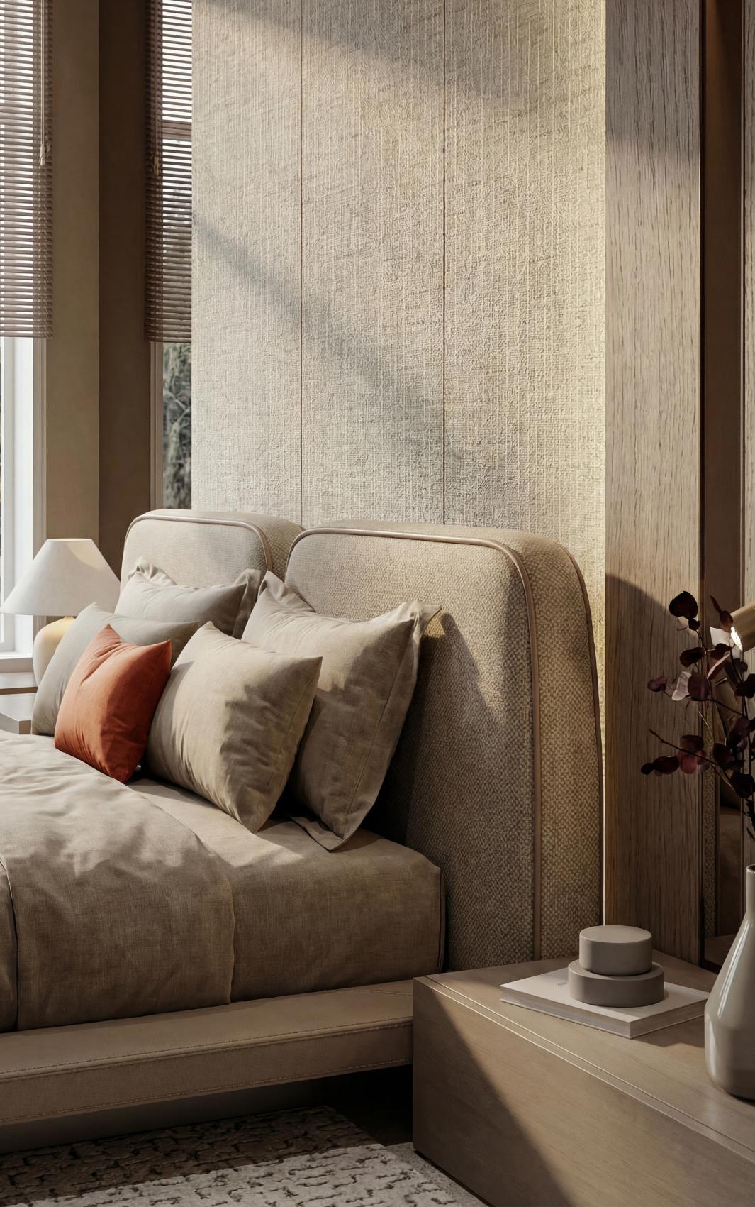 Aura Low-Profile Bed with Headboard