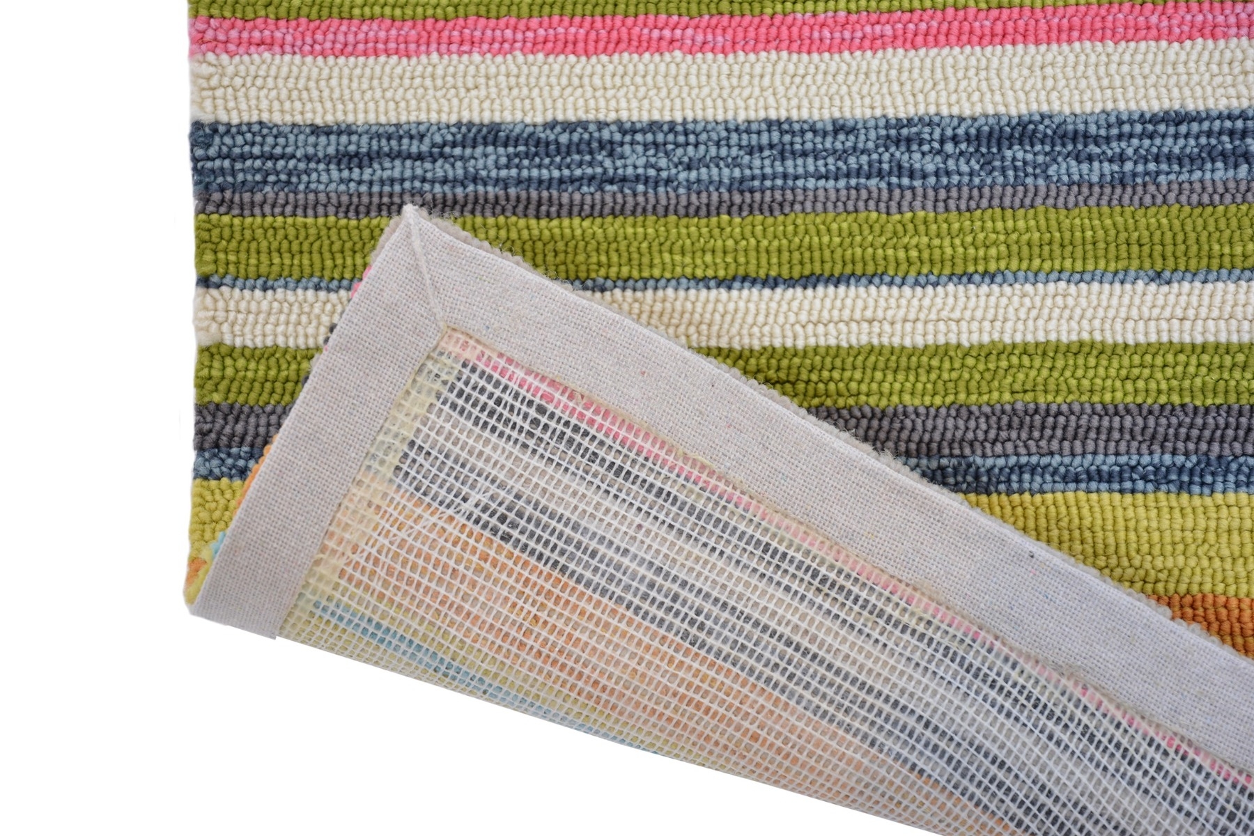 Outdoor Striped Multi Rug