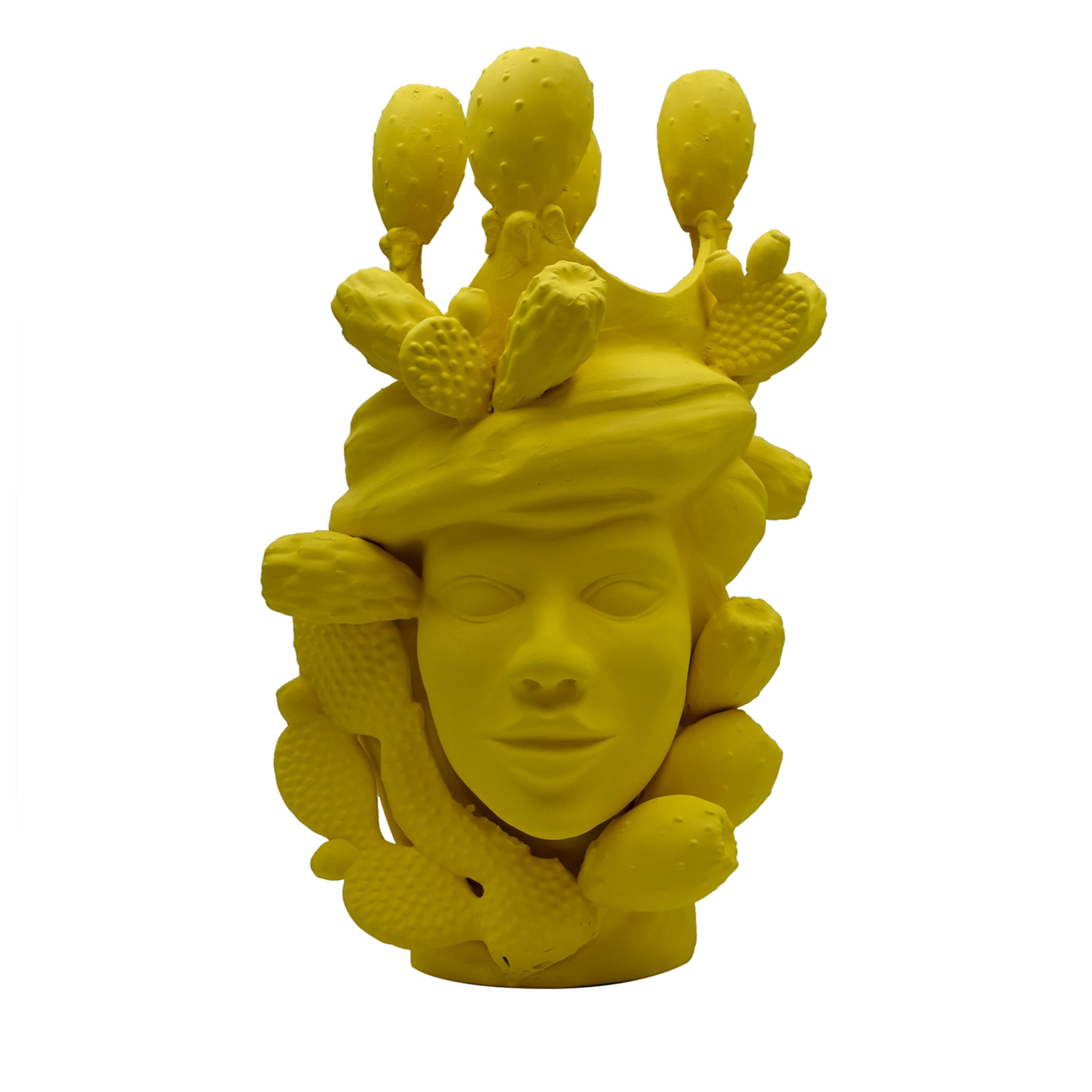 Moor's Head Yellow Handmade Sculpture