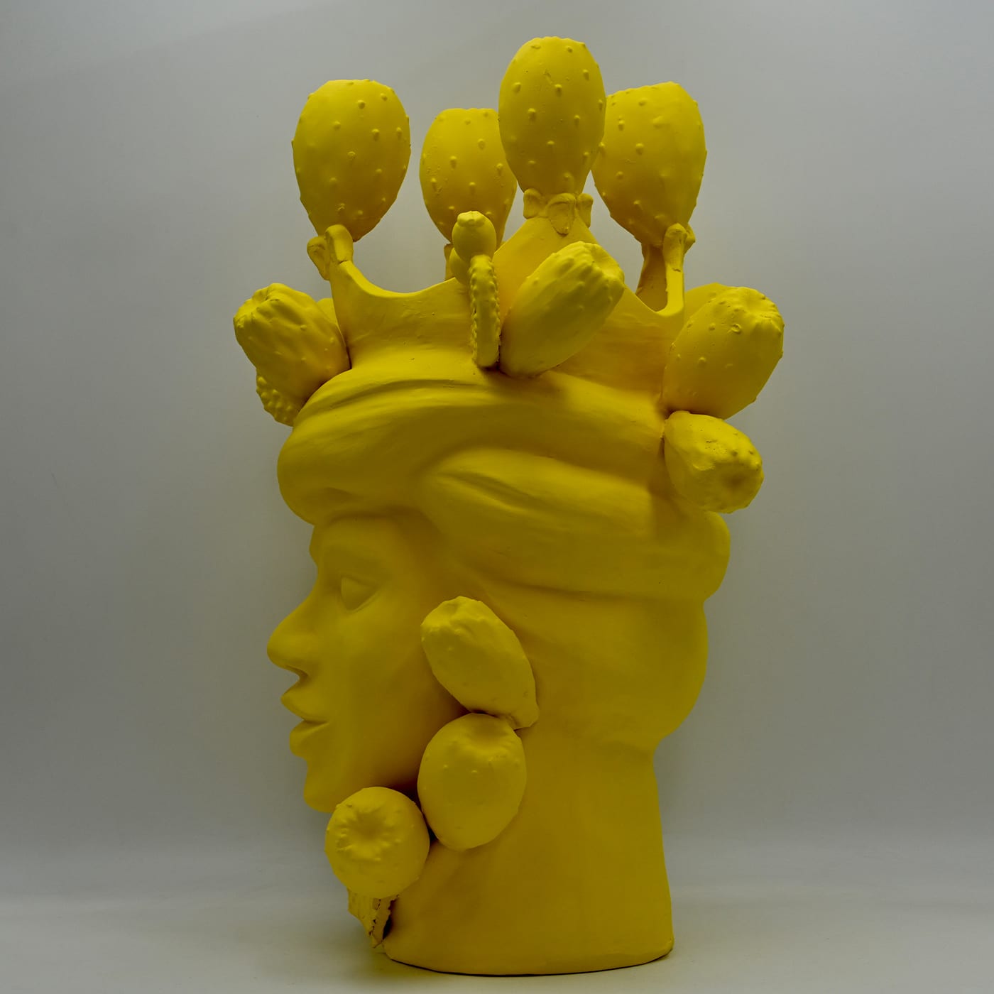 Moor's Head Yellow Handmade Sculpture