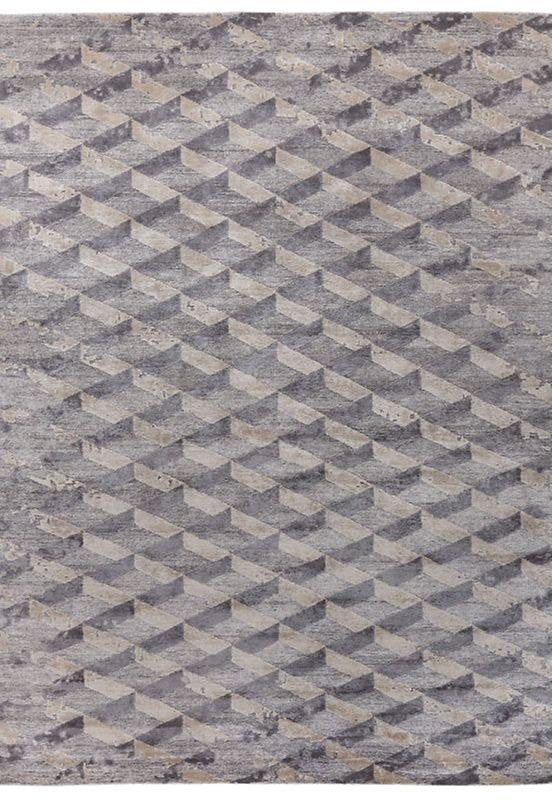 Geometric Hand-Woven Rug