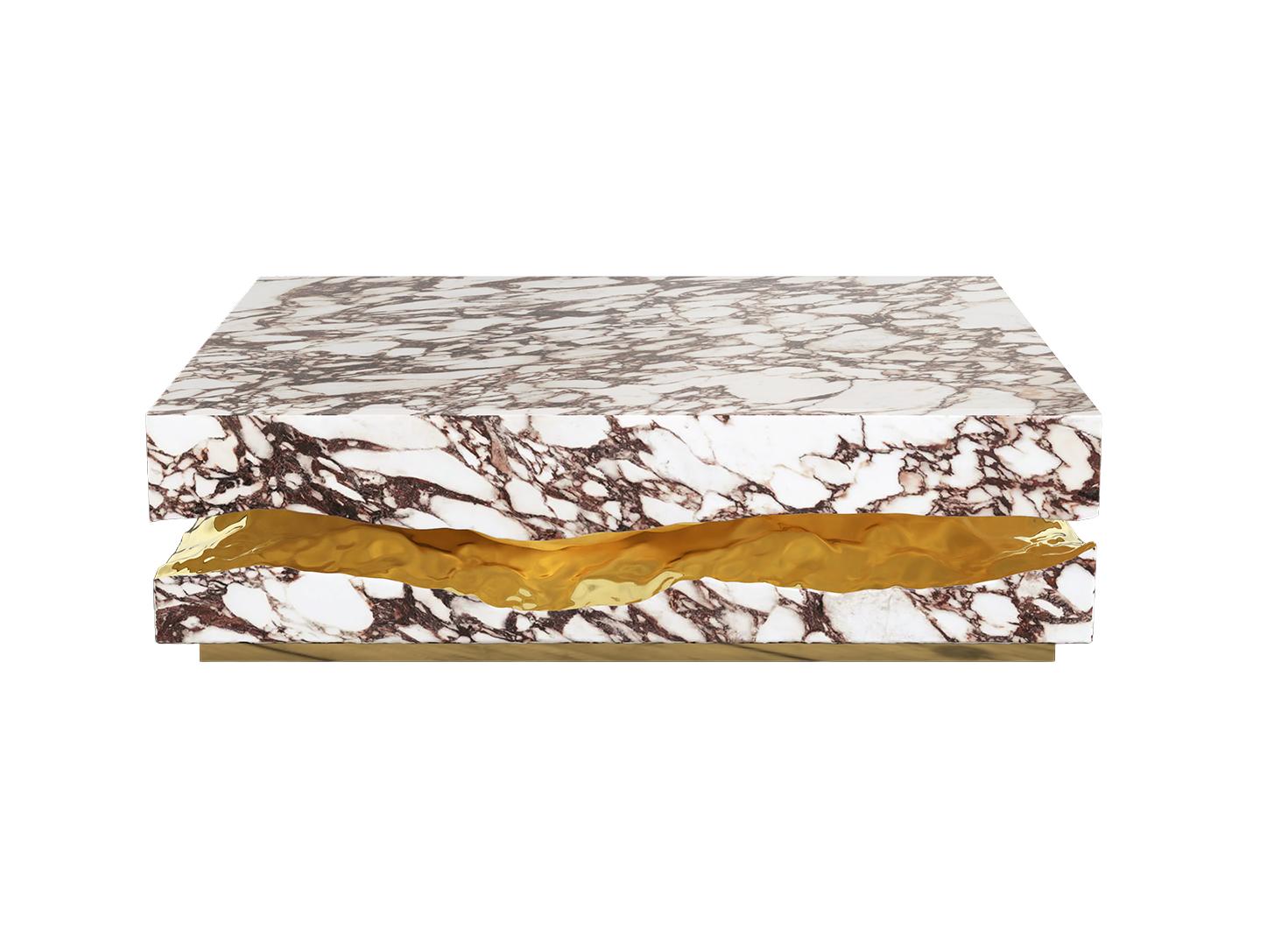 Boulder Calacatta Violla Marble Table