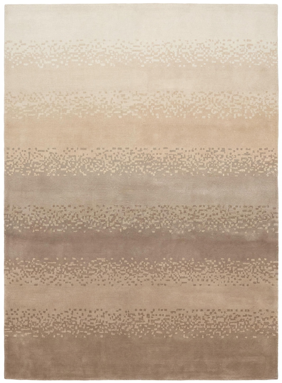 Soft Ombre Sand Handcrafted Rug