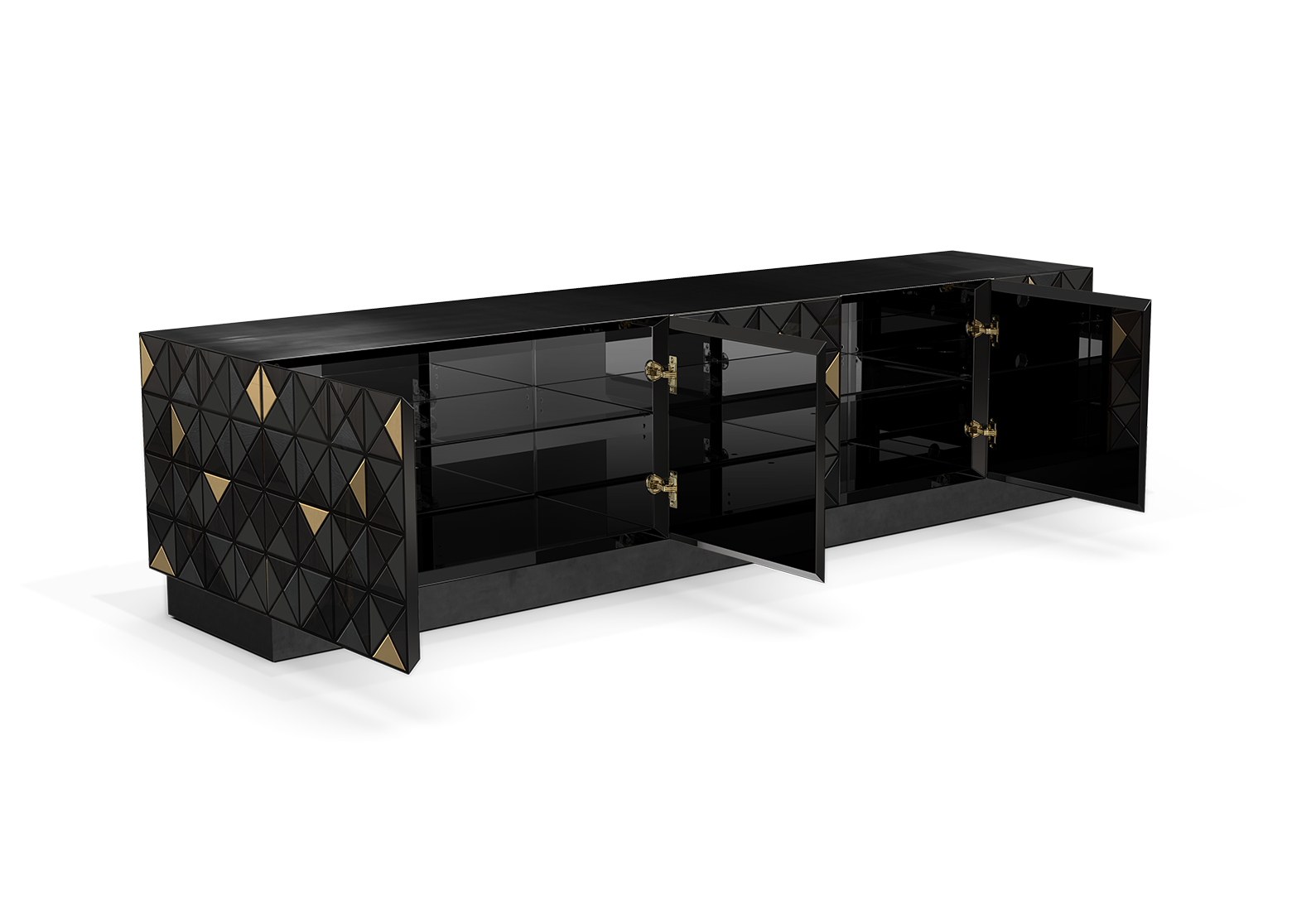 Mosaic Black TV Cabinet