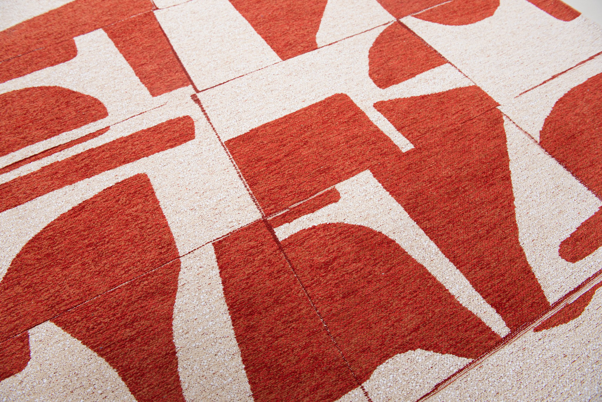 Rust Modern Rug ☞ Size: 6' 7" x 9' 2" (200 x 280 cm)