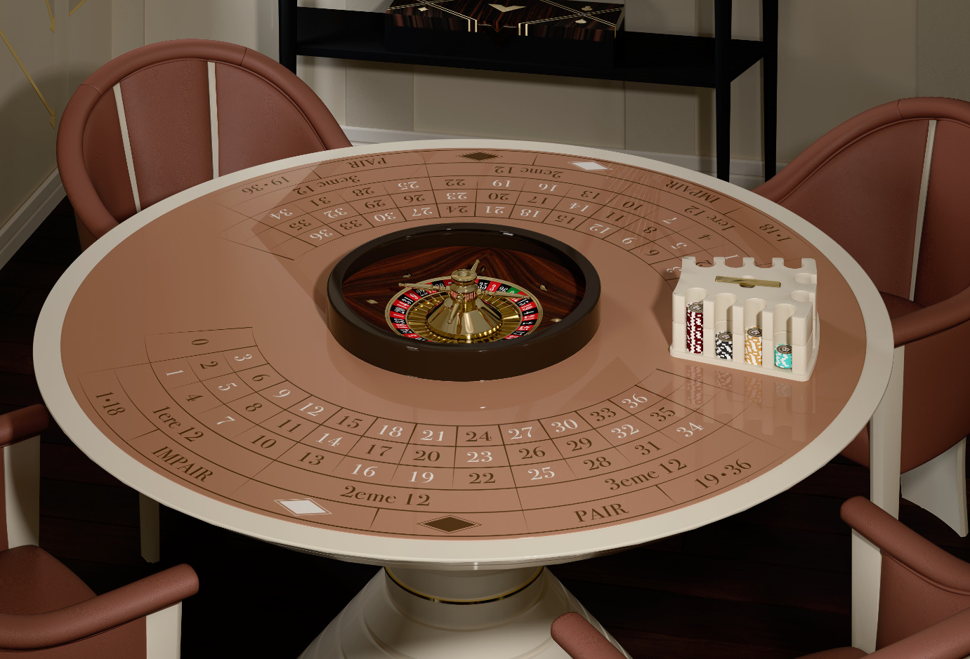 Convivium Round Roulette Table