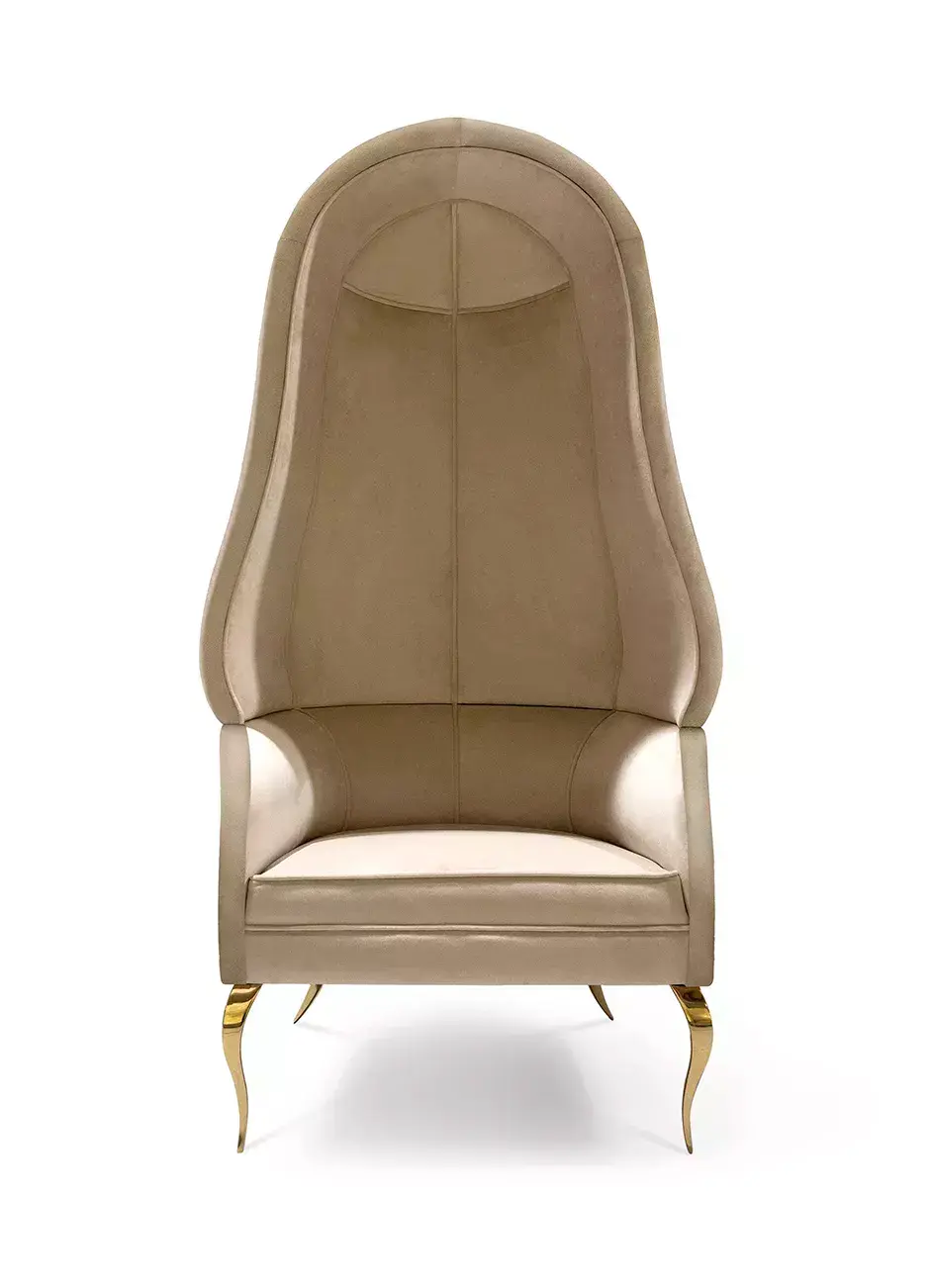 Draperie Fabric Back Chair