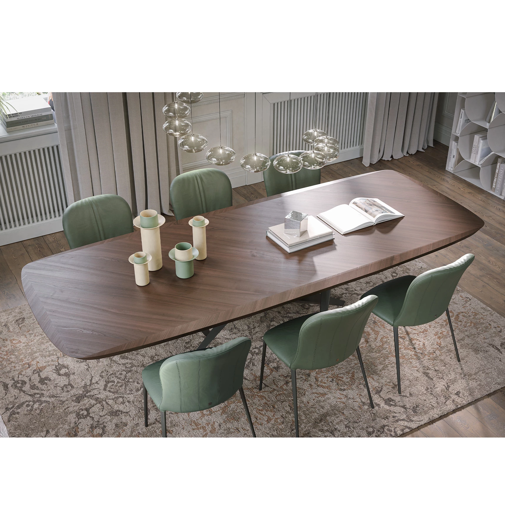 Thunder Silk Wood Dining Table