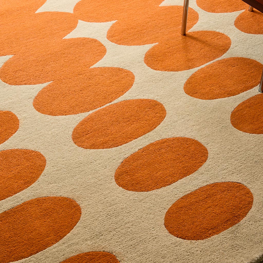 Optical Orange / Sand Rug | Size: 3' 11