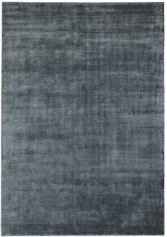 Plain Viscose Powder Blue Hand-Woven Rug