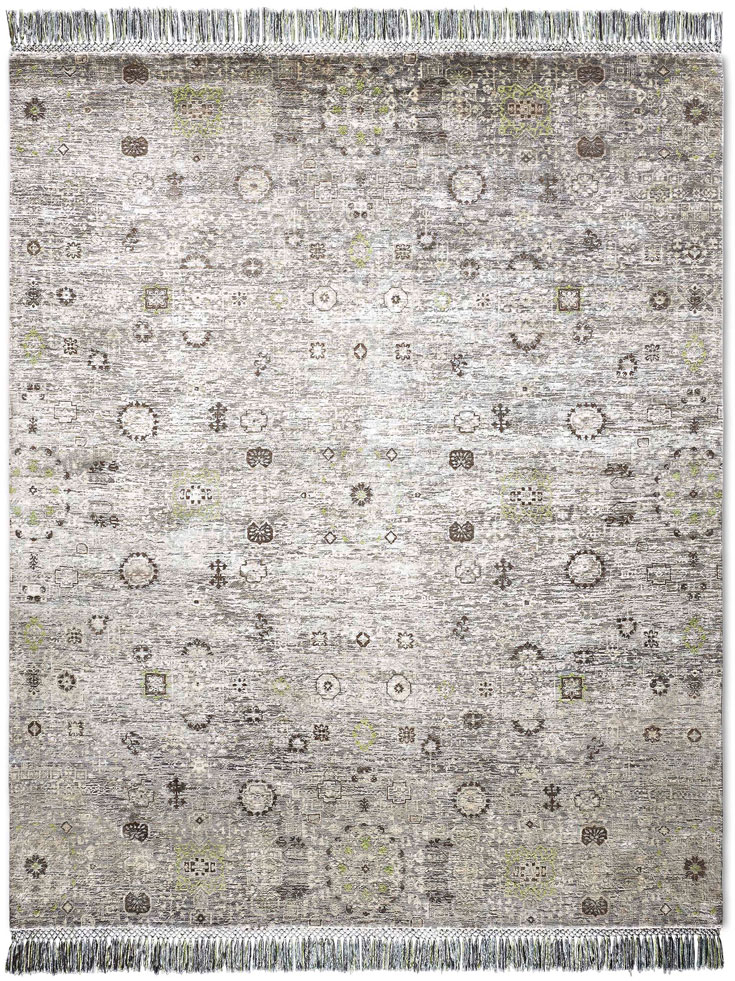 Rajasthan Agra Hand-Woven Rug ☞ Size: 183 x 274 cm