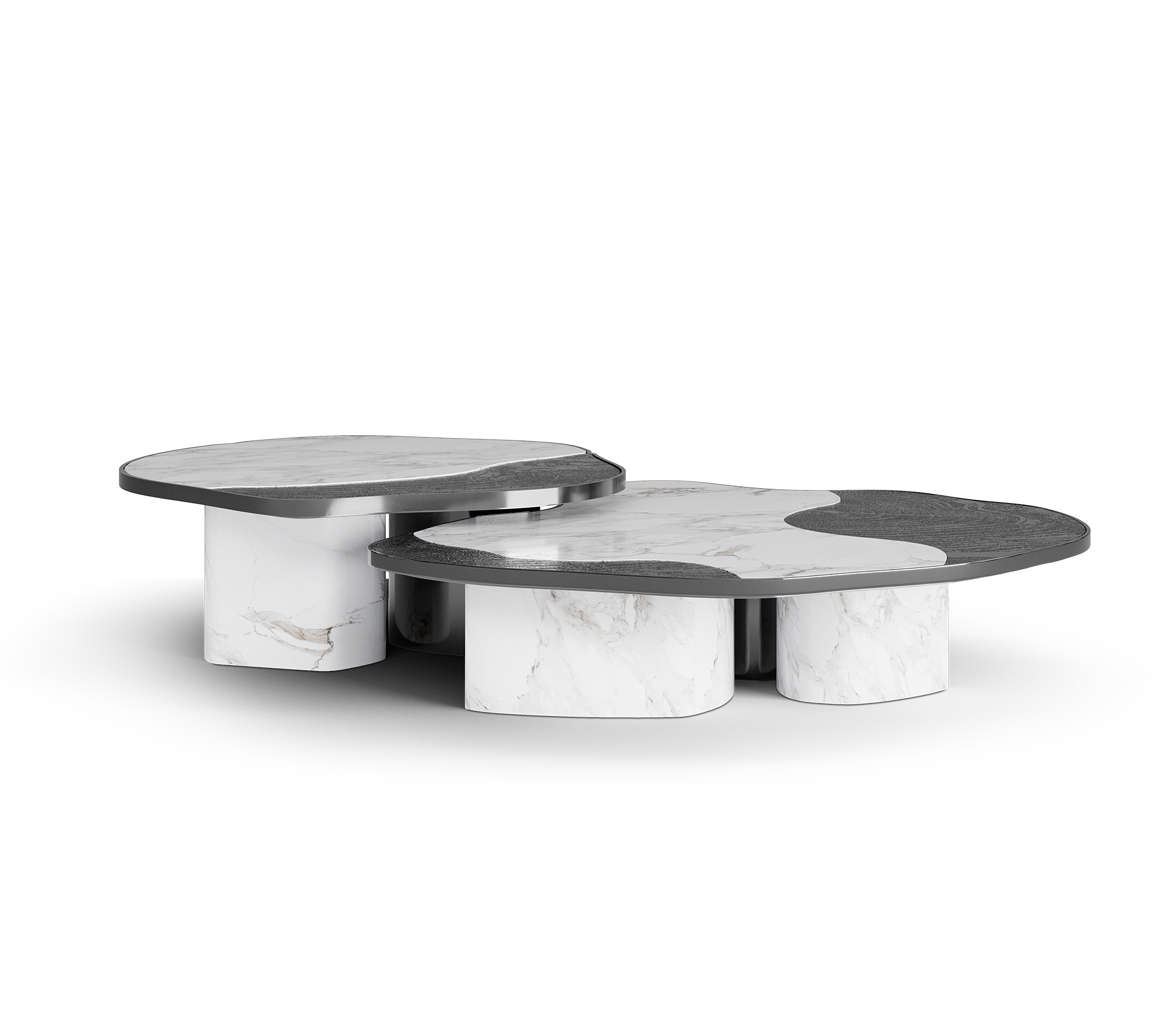 Athena Calacatta Marble & Onyx Table Set