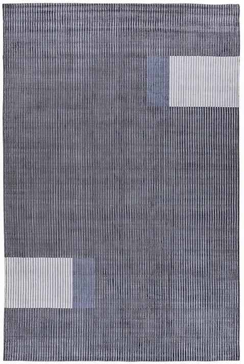 Hand Woven Viscose Striped Rug