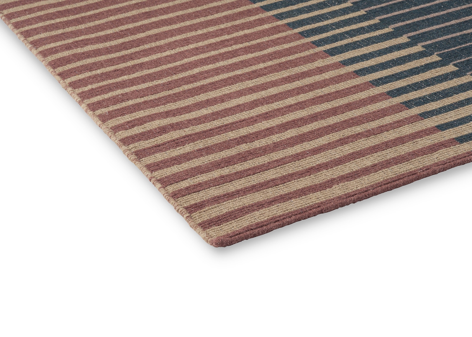 Center Striped Wool Rug