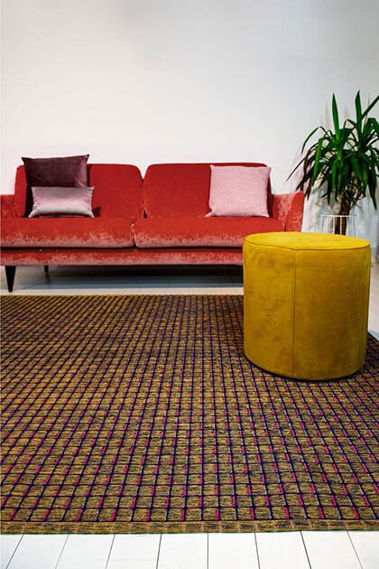 Quadrini Giallo Premium Rug
