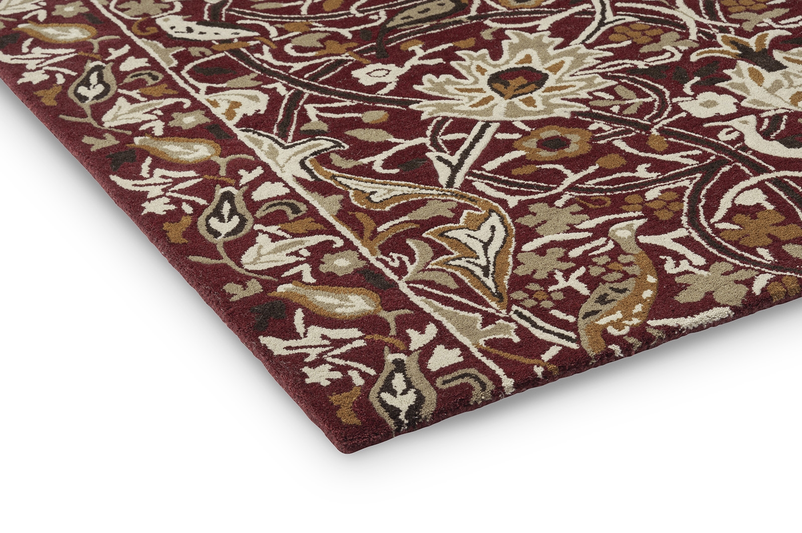 Designer Red / Gold Handtufted Rug