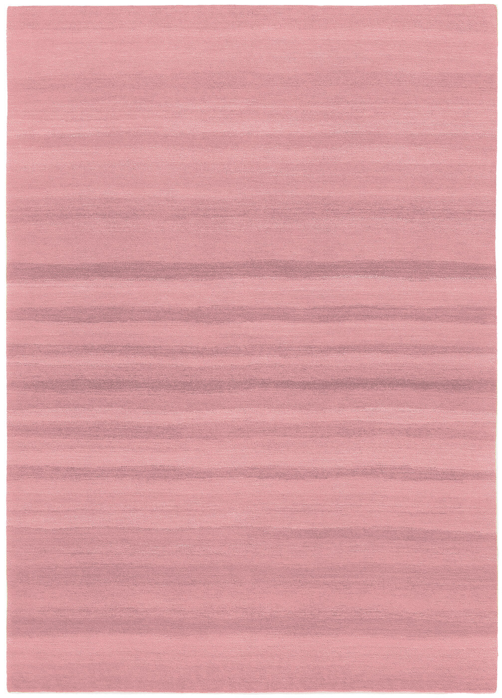Pink Striped Hand-Knotted Rug