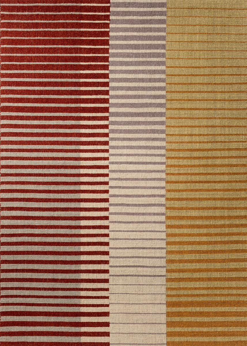 Center Stirped Wool Rug