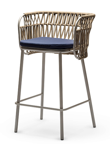Jujube SG-Int Beige / Blue Outdoor Bar Chair