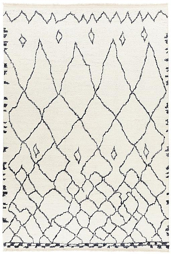 Berber Handwoven White High Pile Rug