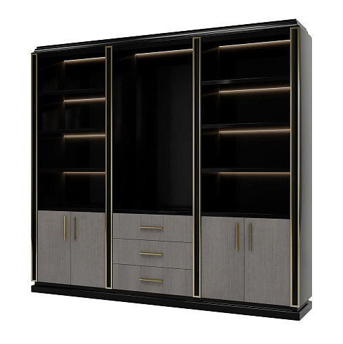 Bookcase with Wooden Doors