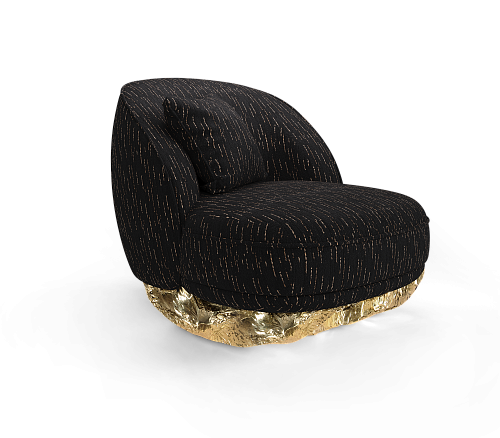Angora II Black Armchair