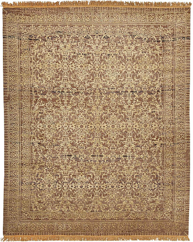 Ferrara Hand-knotted Brown Rug
