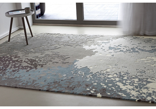 Abstract Hand-Knotted Wool / Viscose Rug
