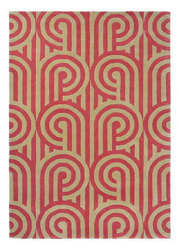 Turns Handwoven Red Rug