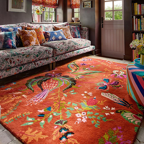 Amber Lime Floral Rug