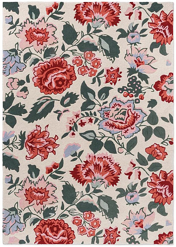 Poppy Red Floral Rug