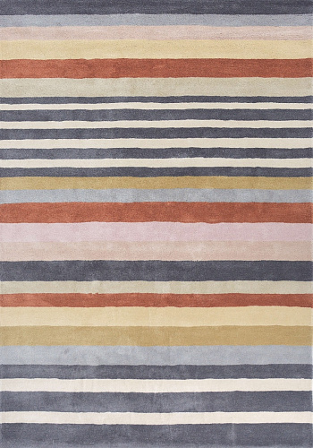 Striped Multicolour Wool Rug