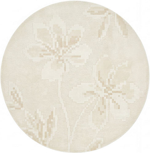 Ivory Rosette Luxury Rug