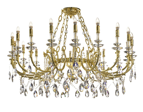 Classic Gold Finish Crystal Chandelier
