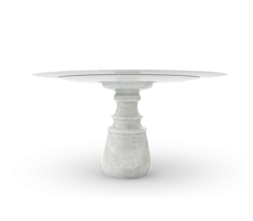 Obsidian Round Estremoz Dining Table