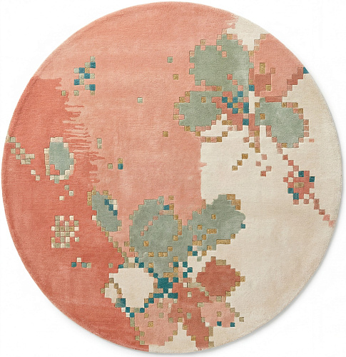 Coral Blossom Handcrafted Rug