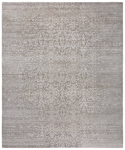 Faded Hand-knotted Grey Rug