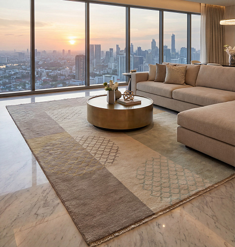 Gentle Structure Handcrafted Rug