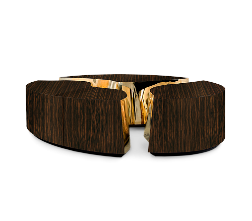 Fissure Oval Ebony Coffee Table