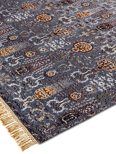 Isfahan Charcoal Hand-Woven Rug