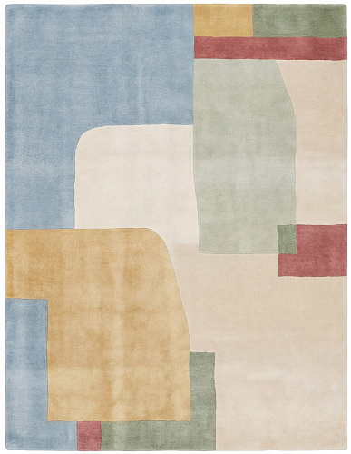 Pale Composition Warm Artisan Rug