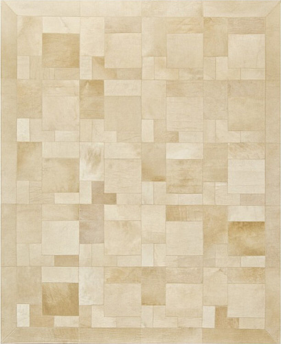 Puzzle Cowhide Beige Rug