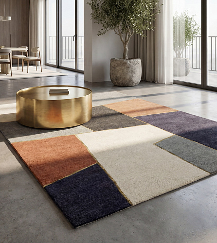Balanced Facets Handcrafted Rug