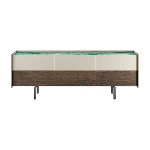 Acadea Three-Door Glass Sideboard