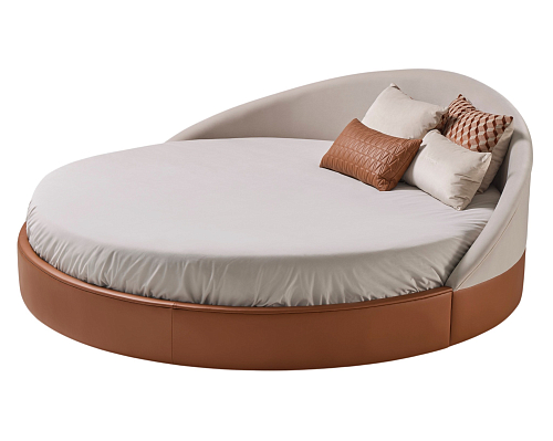 Arco Round Leather Bed