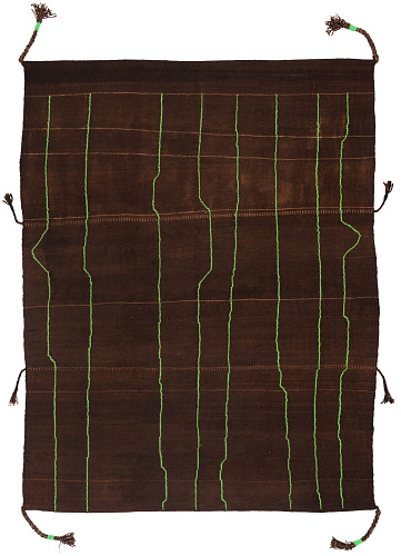 Tribal Hand-Woven Brown Rug