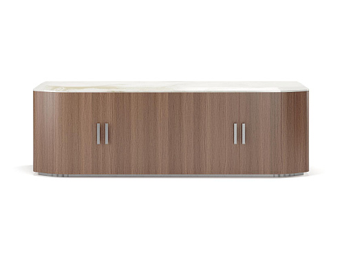 Bruce Wood and Marble Sideboard