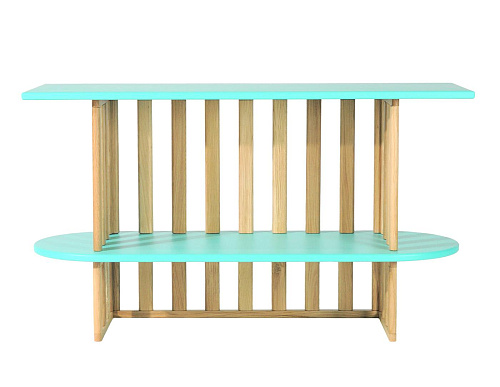Green Two-Tier Bookcase