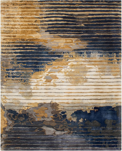 Ashen Tide Handwoven Rug